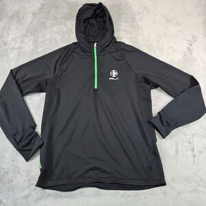 RLX RALPH LAUREN Men's Performance Long Sleeve Hooded Shirt BLACK Size L